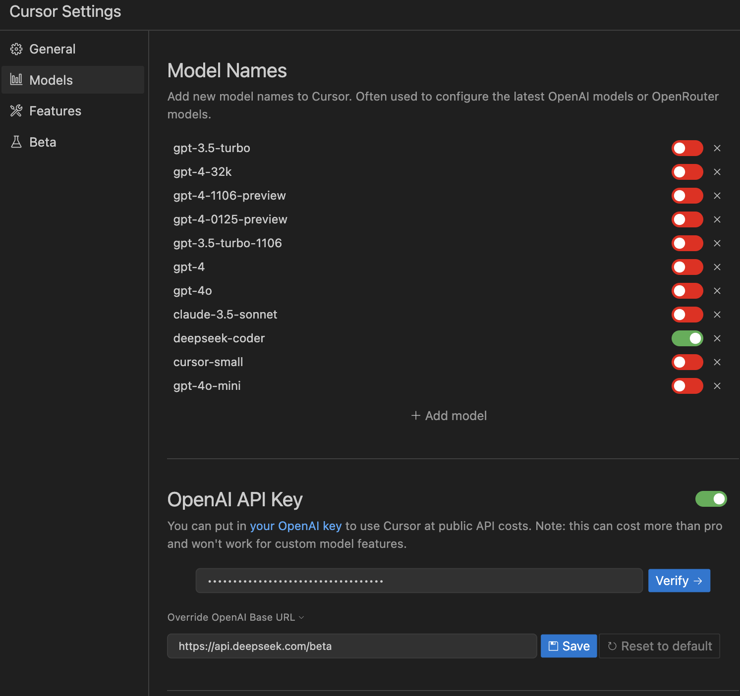 Integración de DeepSeek con Cursor